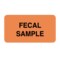 Nevs Label, Fecal Sample 7/8" x 1-5/8" Orange w/Black VW-0054 - alternate 1